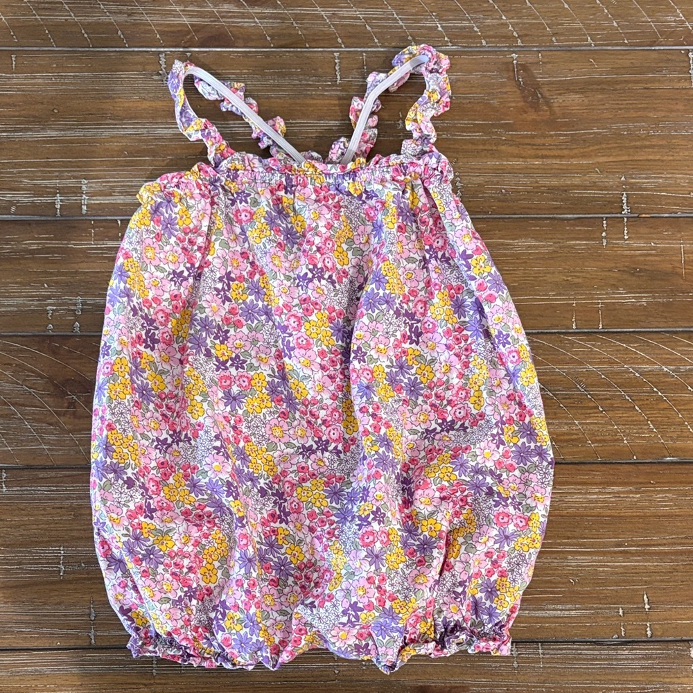 Bisby Boutique Ruffled Strap Romper